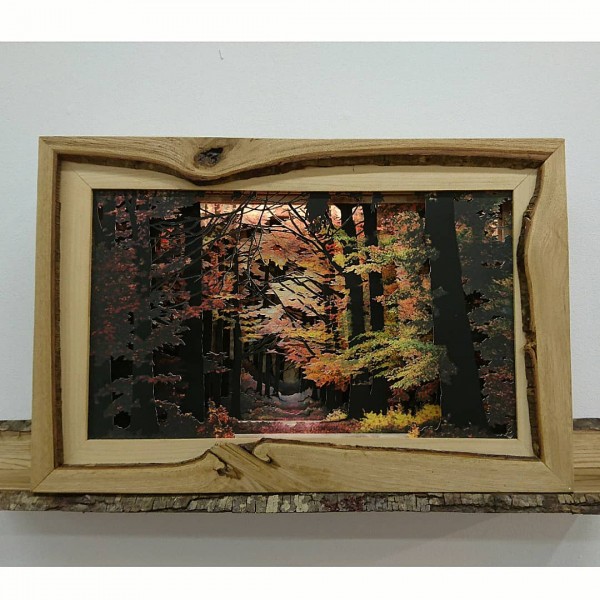 Grabado Tridimensional "Storm in the deep woods"