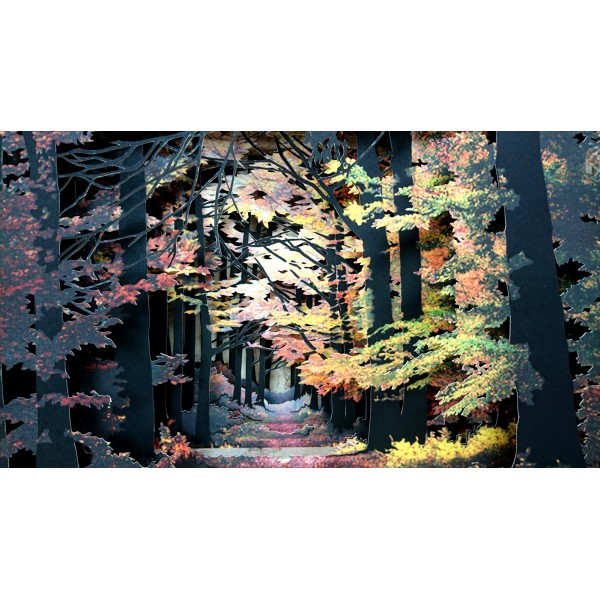 Grabado Tridimensional "Storm in the deep woods" - Imagen 2